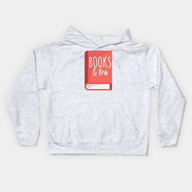 Bookworm books & tea Kids Hoodie by maxcode